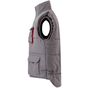 Velilla Gilet matelassé bicolore multipoches grey/red