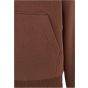 Build Your Brand Ladies Fluffy Zip Hoody Chocolate brown