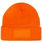 L-merch Knitted Hat With Patch orange