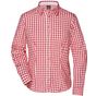 James&Nicholson Ladies´ Traditional Shirt red/white