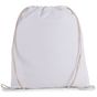 Kimood Petit sac à dos en coton bio avec cordelettes white