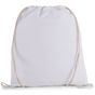 kimood Petit sac à dos en coton bio avec cordelettes white