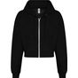 AWDis Just Hoods Women's fashion cropped Zoodie deep_black