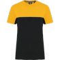 WK Designed To Work T-shirt bicolore écoresponsable manches courtes unisexe black/yellow