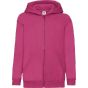 fruit of the loom Kids classic hooded sweat jacket fuchsia