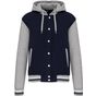 Kariban Blouson Teddy à capuche Unisexe navy/oxford_grey/white