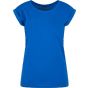 Build Your Brand Ladies Extended Shoulder Tee Bright blue