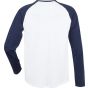 SF Clothing Men´s long sleeved baseball T white/oxford_navy