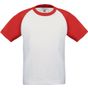 B&C Collection Base-ball /Kids blanc/rouge