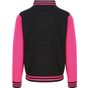 AWDis Just Hoods Veste Varsity jet_black/hot_pink