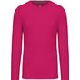 Kariban T-shirt homme manches longues encolure ronde fuchsia