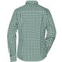 James&Nicholson Ladies´ Checked Blouse forest_green/white