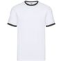 fruit of the loom Ringer Tee blanc/noir