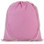 Kimood Petit sac à dos en coton bio avec cordelettes dark_pink