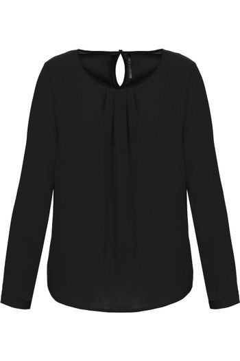 Image produit Blouse crêpe manches longues femme