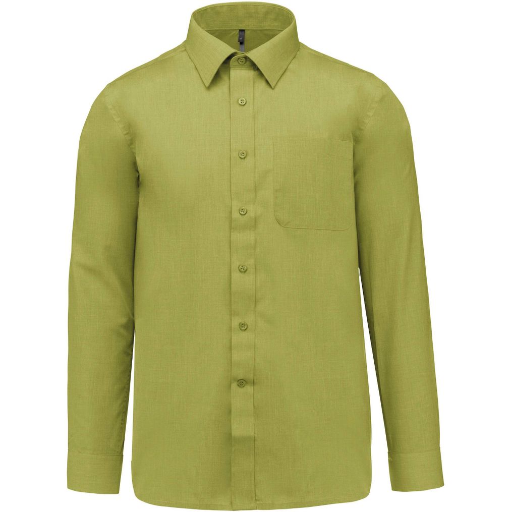 Chemise Manches Longues Kariban Jofrey - Popeline Polyester/coton, Col Baleiné, Coupe Classique Bureau