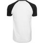 Build Your Brand Raglan Contrast Tee white/black