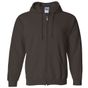 Gildan Adult Full Zip Hooded Sweatshirt dark_chocolat