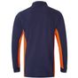 Velilla Polo bicolore manches longues navy/orange