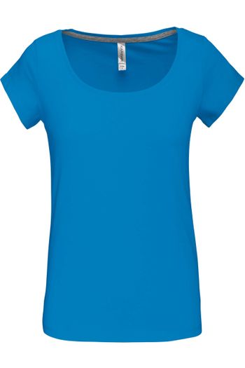 Image produit t-shirt col bateau manches courtes femme