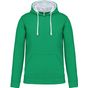 Kariban sweat-shirt capuche contrastée femme light_kelly_green/white