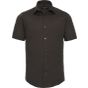 Russell Athletic Men's Short Sleeve Fitted Stretch Shirt chocolate