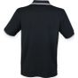 Henbury Men's coolplus tipped polo shirt black/white