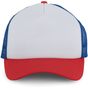 K-up Casquette Trucker - 5 panneaux white/french_red/reflex_blue