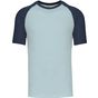 Kariban Baseball - T-shirt bicolore manches courtes ice/denim
