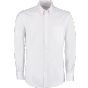 Kustom Kit Slim Fit Workwear Oxford Shirt Long Sleeve White
