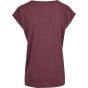 Build Your Brand Ladies Extended Shoulder Tee cherry