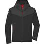 James&Nicholson Men´s Allweather Jacket black/carbon/light_red