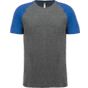 ProAct T-shirt triblend bicolore sport manches courtes unisexe grey_heather/sporty_royal_blue_heather