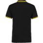 Kustom Kit Tipped Collar Polo Black / Yellow