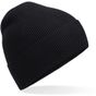 Beechfield Bonnet en fine maille de coton biologique black