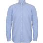 Henbury Men's modern long sleeved oxford - classic fit blue