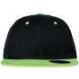 Result Bronx Original Flat Peak Snapback Dual Colour Cap black/lime