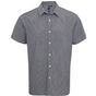 Premier Chemise à micro carreaux Vichy à manches courtes pour homme black/white