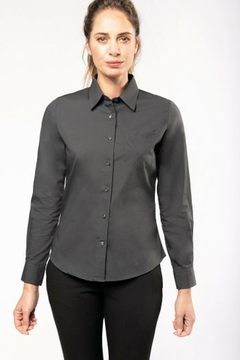 Image produit Chemise popeline manches longues femme