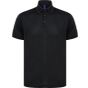 Henbury Recycled polyester polo shirt black