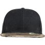 Result Bronx Glitter Flat Peak Snapback Cap black/gold