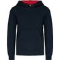 Kariban Sweat-shirt capuche contrastée enfant navy/red