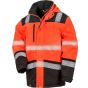 Result Recycled extreme tech printable softshell safety coat fluorescent_orange/black
