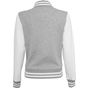 Build Your Brand Ladies Sweat College Jacket heather_grey/white