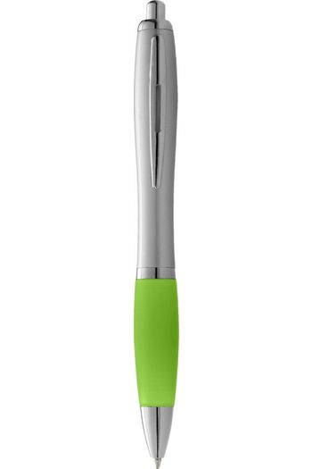 Image produit Stylo bille avec corps argenté et grip coloré Nash