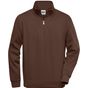 James&Nicholson Workwear Half Zip Sweat - brown - XL