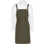 SG Accessories - Bistro Provence - Crossover Eyelets Bib Apron with Pocket olive