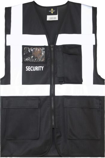 “SECURITY” mesh multifunctional safety vest “Tampa” - Black