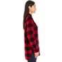 Burnside Women's Woven Plaid Flannel Shirt red/black_checked