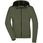 James&Nicholson Ladies´ Hooded Softshell Jacket olive/camouflage